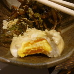 みよし - つくしとわらび（煮玉子の中はこんな感じ）