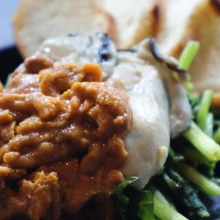 どっさりウニと牡蠣ホーレン