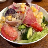 鉄板焼 十河 - 季節の野菜サラダ 