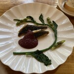 野菜が主役の古民家レストラン 花果菜 - 魚料理。サワラのソテー梅ソース！