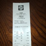 バーガーキッチン ラフィン - レシート