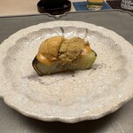 徳ㇵ本也 - 炭火焼き賀茂茄子　甘味噌　雲丹　