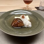 徳ㇵ本也 - 鱧　松茸　絹ごし豆腐　鱧出汁あんかけ　青柚子