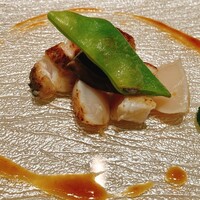 鉄板焼　神戸グリル  - ホタテと甘鯛　ホタテぷりぷりで甘鯛があまーい