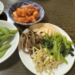 平壌苑 - キムチ盛り　ナムル