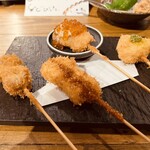 串揚げ とろろ鍋 華金 - 