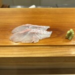 鮨竹 - 平目(しみづさん流の仕事なんでしょうね、味が一緒♪)