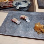 銀座のみこ寿司 - カンパチ、真鯛