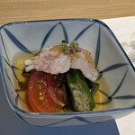 和食 三拍子 - 強肴　鱧（はも）と夏野菜の冷製揚げ浸し