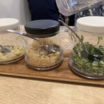 川川うどん - 可愛い薬味・トッピング入れ