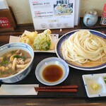 手打饂飩 寿庵 - トリオ肉汁うどん1,600円の大盛(1,800円)