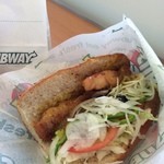 SUBWAY - 今日の昼！炭火てり焼きチキン(ハニーオーツ)58キロ台キープなのでポテト追加！