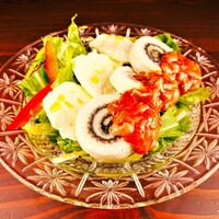 うなぎハムとクリームチーズの酒盗和え