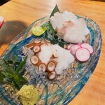 地酒と貝料理 海鮮浜焼き 浜や - 真蛸と水蛸の刺身