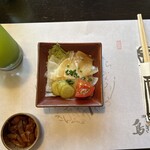 相州鳥ぎん 下曽我店 - スタミナ漬けとサラダ