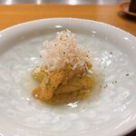 おかもと - 雲丹に焼き茄子　出汁餡掛け