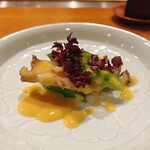 おかもと - 炙り鮑と平兵衛酢のソース　