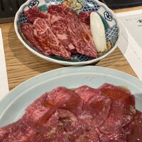 焼肉みゆき苑 - 上カルビ、上ハラミ、タン
