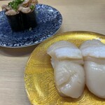 寿司本家 - 赤貝ヒモ　特大ホタテ