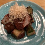 河太郎 博多駅店 - 地蛸と胡瓜の梅肉和え。梅肉が強かった。