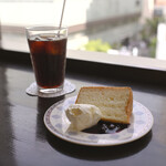 Cafeきょうぶんかん - コットンケーキセット＠税込1,030円