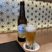 銀座 四代目 高橋屋 銀座店 - ノンアルビールで喉を潤す