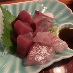 ひわさ屋 - 海山ごはんのお刺身　鰹、鯛、はまち