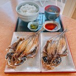 シーサイドスパ マリーナ展望レストラン - ◆大アジ干物定食 ¥1,000
                                ◆大アジ干物(単品) ¥700
                                ◆ご飯大盛り ¥110
                                ※税込