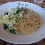 Universo - パスタランチ（１０２６円）のホタテ小柱のクリームソースパスタ