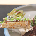 Simplicité - ランチコース 12100円 の熟成鰯／自家製アンチョビ