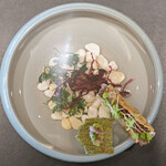 Simplicité - ランチコース 12100円 の熟成鰯／自家製アンチョビ