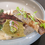 Simplicité - ランチコース 12100円 の熟成鰯／自家製アンチョビ