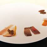 Simplicité - ランチコース 12100円 の海シェルキュトリの盛り合わせ