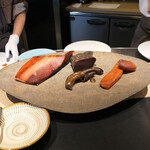 Simplicité - ランチコース 12100円 の海シェルキュトリの盛り合わせ