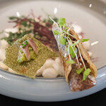 Simplicité - ランチコース 12100円 の熟成鰯／自家製アンチョビ