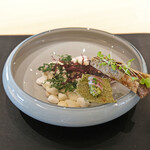 Simplicité - ランチコース 12100円 の熟成鰯／自家製アンチョビ