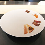 Simplicité - ランチコース 12100円 の海シェルキュトリの盛り合わせ