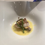 ラ・リリアーナ - 白身魚のオーブン焼き、ムール貝のサフランソース