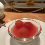 お茶とお菓子まやんち - すいかの杏仁豆腐