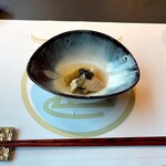 鉄板焼 禅 - 天然黒鮑と甘鯛 水茄子の焼き浸し