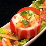 Chilled tomato and Prosciutto salad