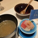 鮨のしはち - しはちミニ丼　あら出汁