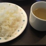 Resutoran Ami - 定食のライスとスープ