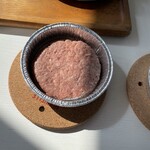 グランマーレ 茨城大洗 - 朝食のハンバーグ、パンに挟みます