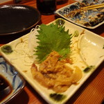 あじ亀 - かわはぎの肝あえ