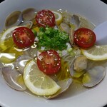 和出汁中華SOBA 山わさび - あさりとレモンの冷たいSOBA(950円)