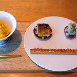 Restaurant Sola - インカのめざめ、鮎、いくら