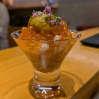 鮨 はまだ - 雲丹蟹イクラパフェ