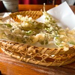 慈久庵 - 野草の天ぷら