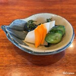 千陽 - 紫蘇巻味噌と糠漬